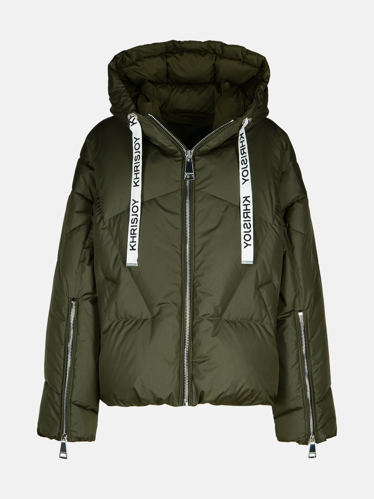 Khrisjoy 'ICONIC' GREEN POLYESTER BLEND DOWN JACKET | REVERSIBLE