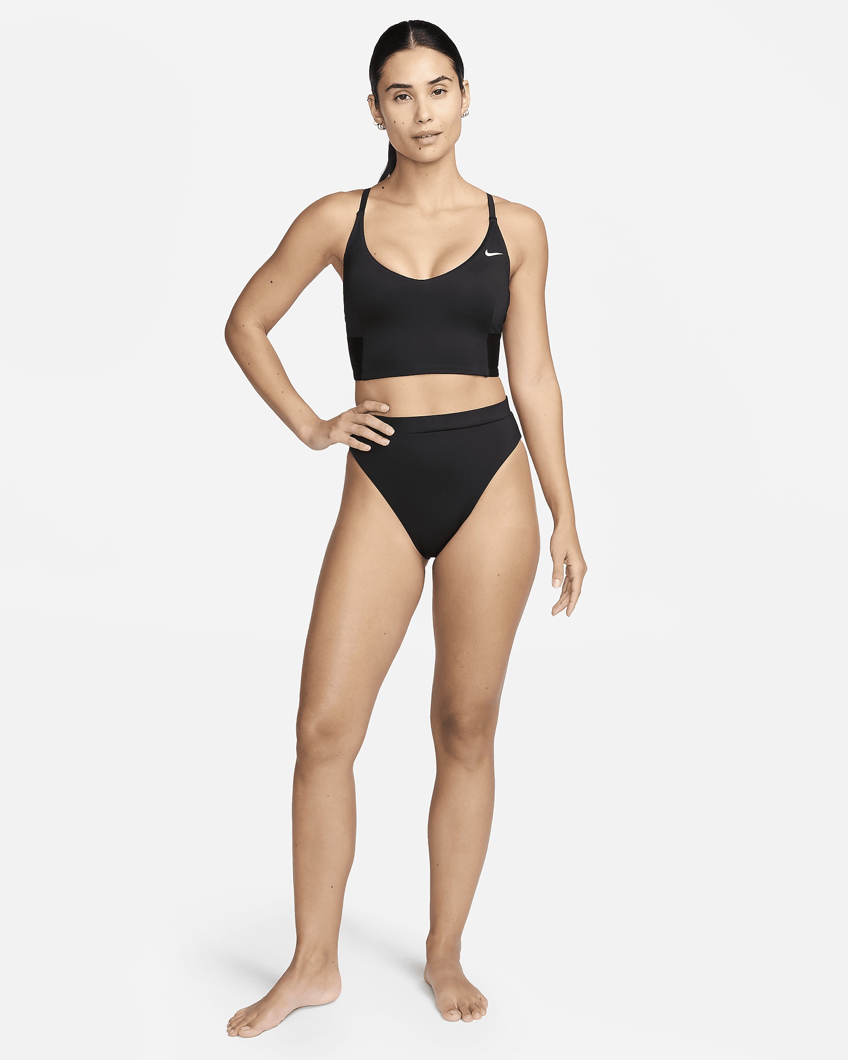 Nike Women's Swim V-Neck Midkini Top - 5