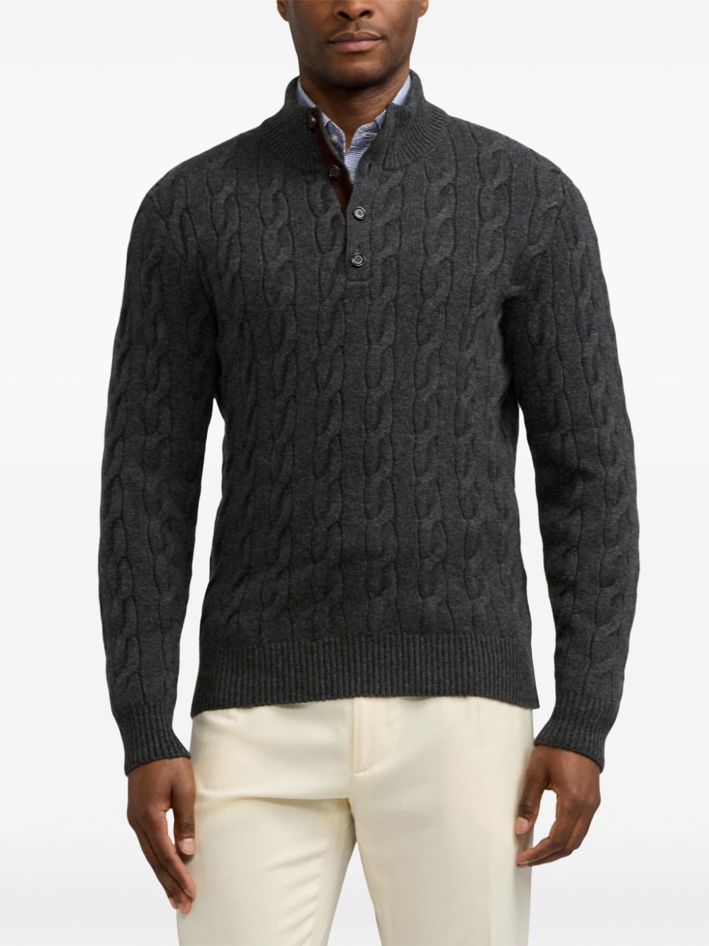 cable-knit sweater - 3