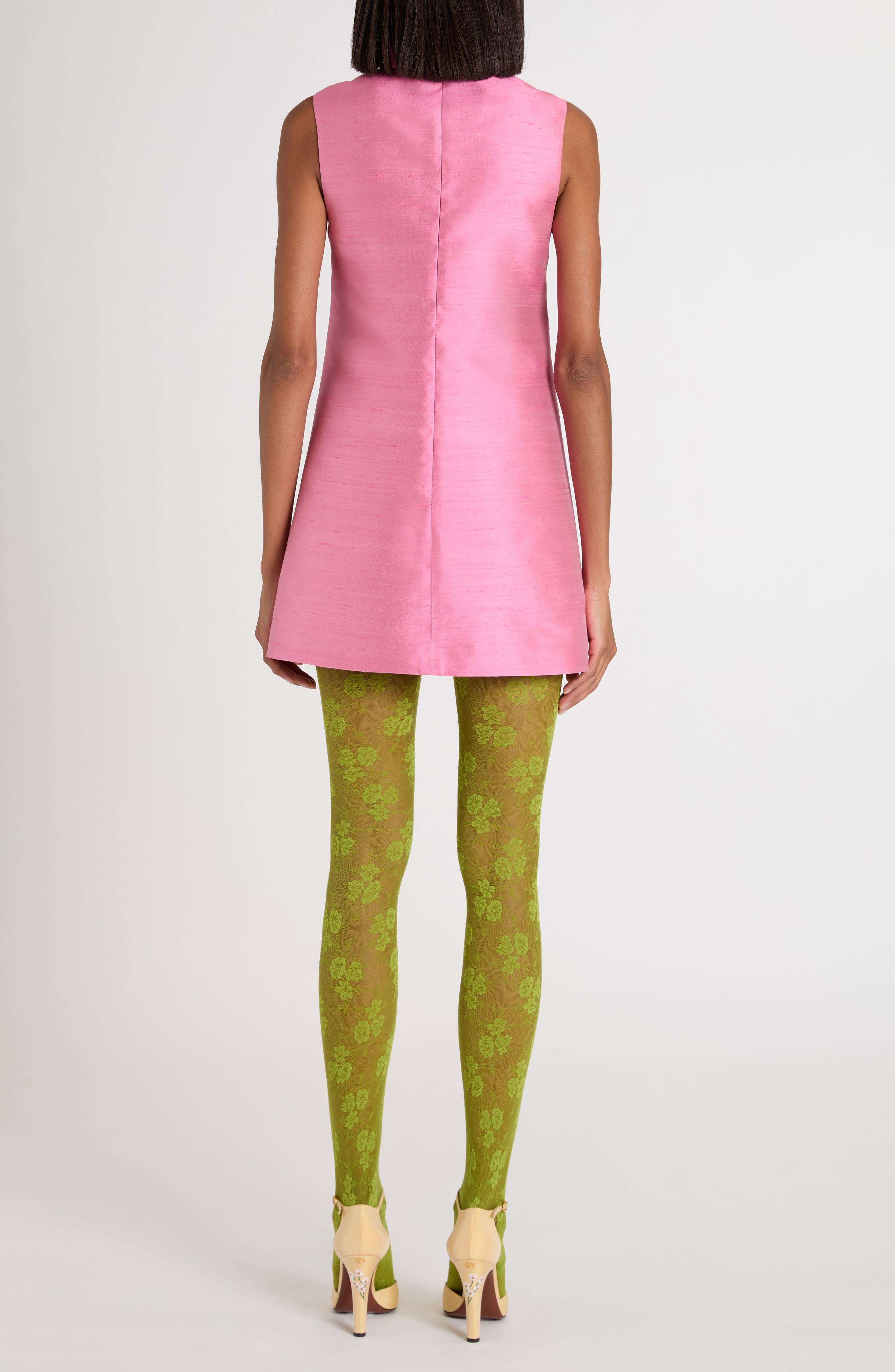 Valentino Garavani Bow Detail Shantung Silk Minidress in Pink at Nordstrom - 2