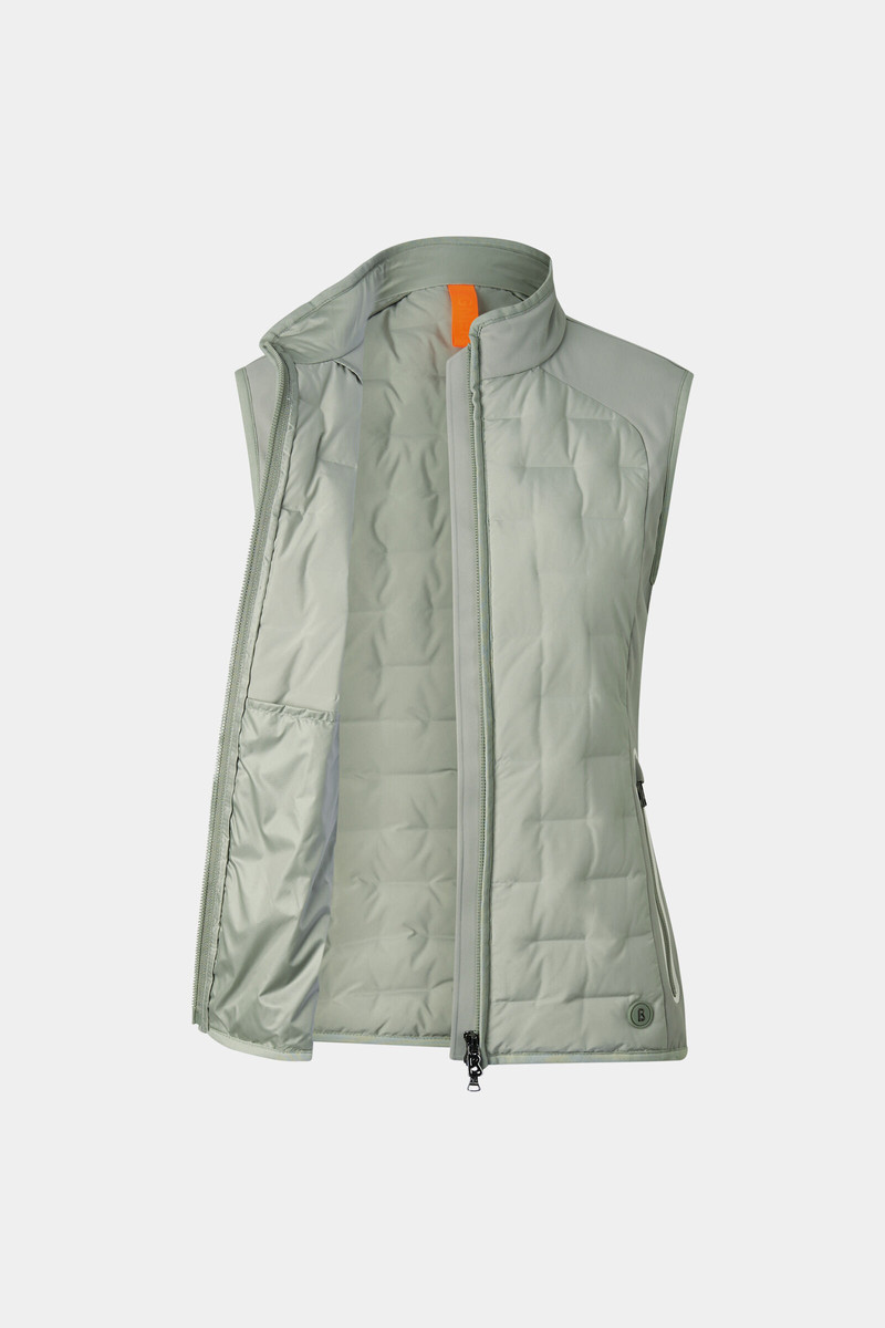 Lina hybrid vest in Eucalyptus 2