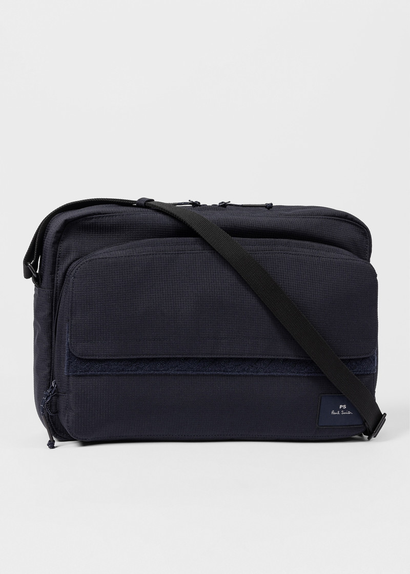 Dark Navy Recycled Polyester Ripstop Cross-Body Bag 3