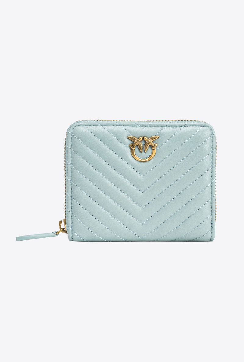 SQUARE QUILTED NAPPA LEATHER ZIP-AROUND PURSE 1