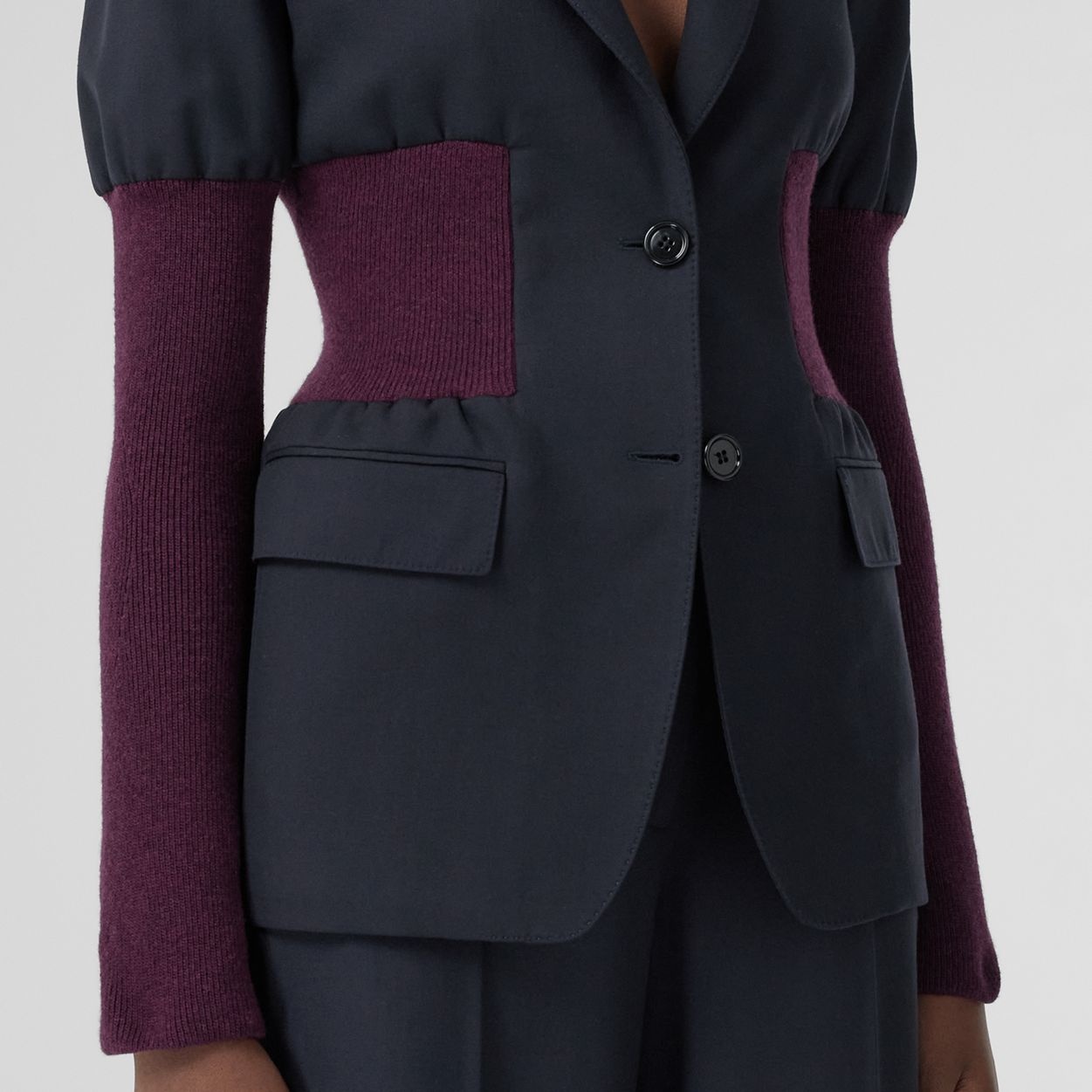 Panel Detail Wool Tailored Jacket - 3