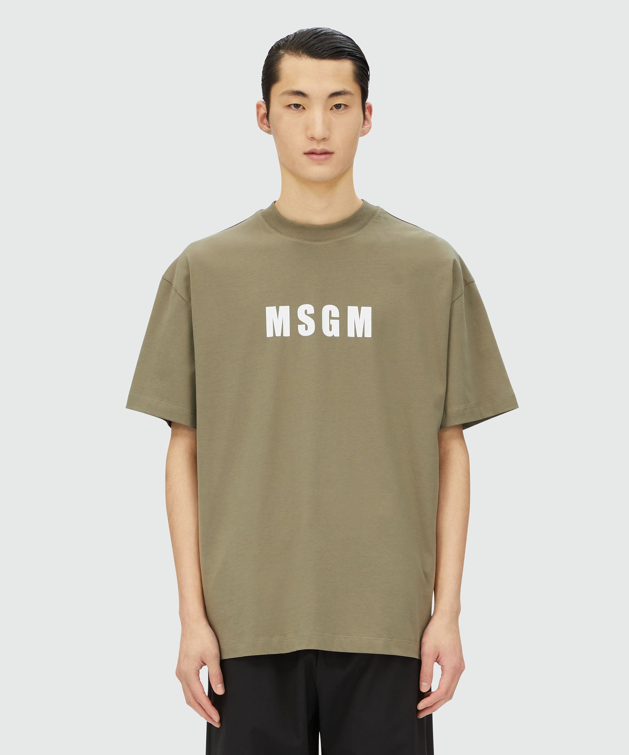 Military green jersey T-shirt with Impact logo - 2