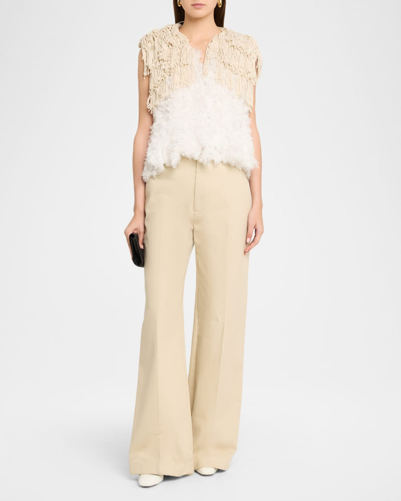 diotima Bambola Fringe Tulle Sleeveless Top outlook