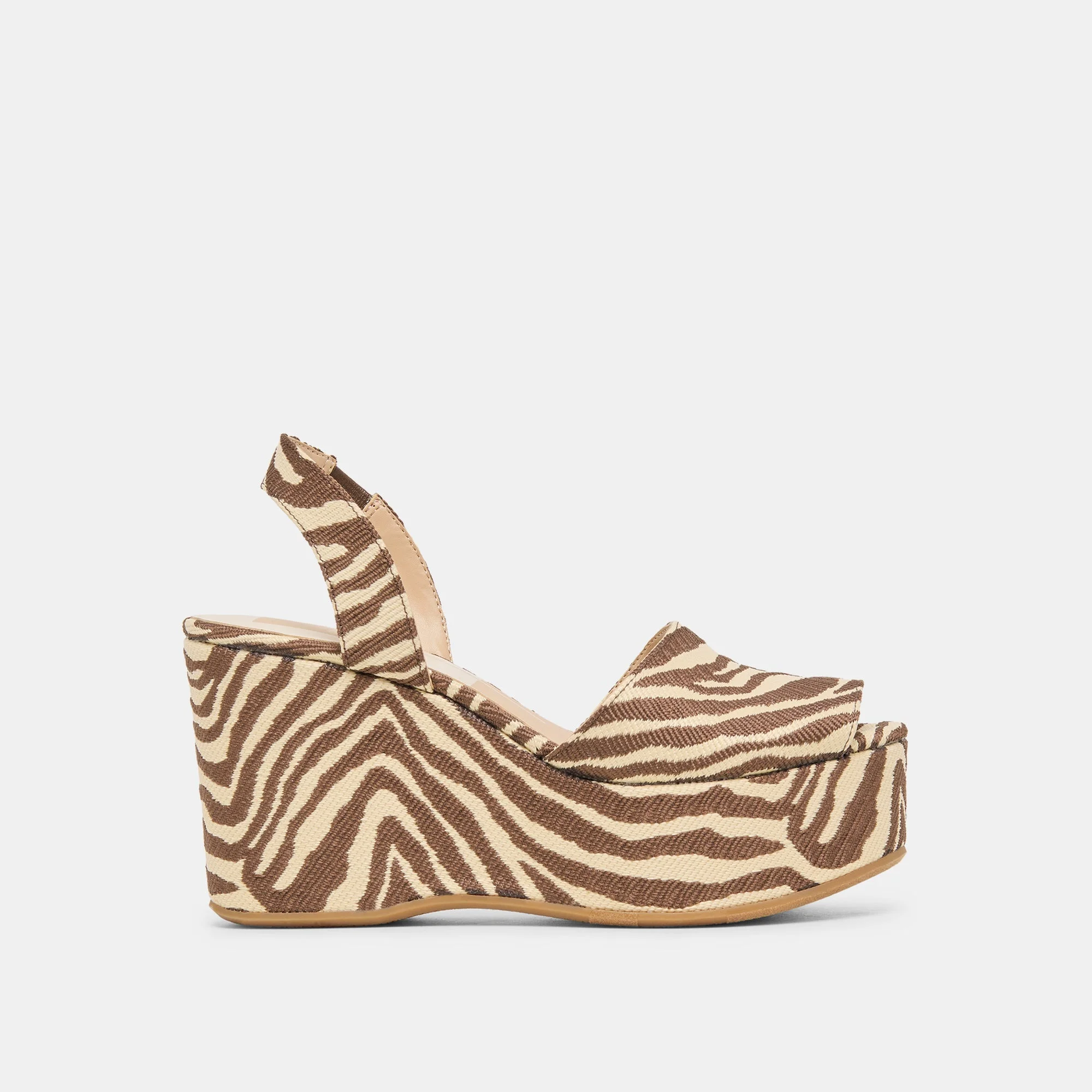 AKERA WEDGES BEIGE ZEBRA RAFFIA - 1