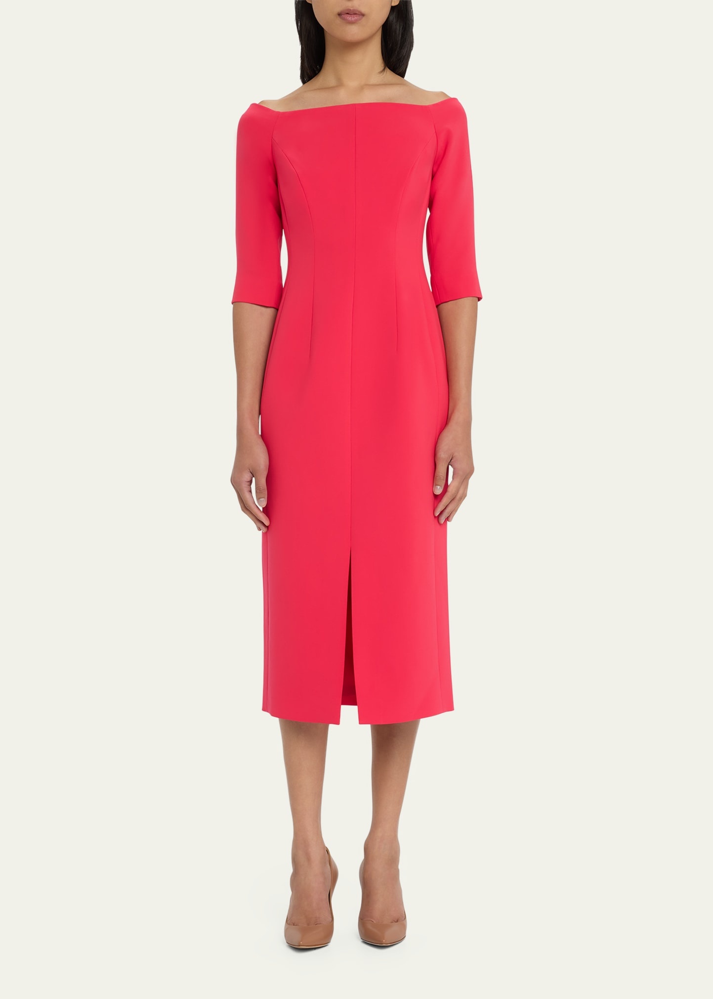 Off-Shoulder Midi Dress - 2