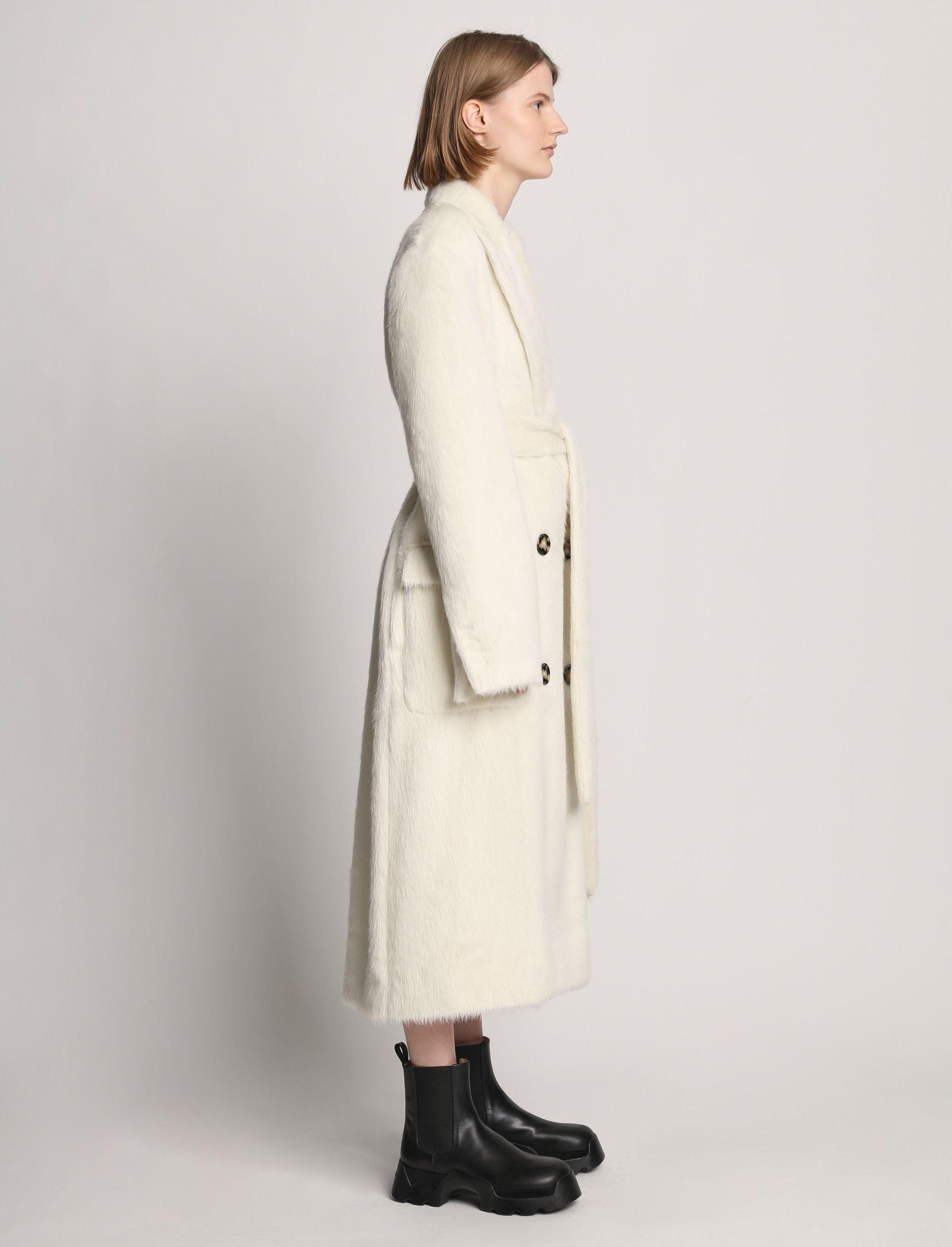 Brushed Alpaca Coat - 4