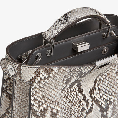 FENDI Small Peekaboo ISeeU bag made of luxury rock-colored python leather. Featuring two internal compartm outlook