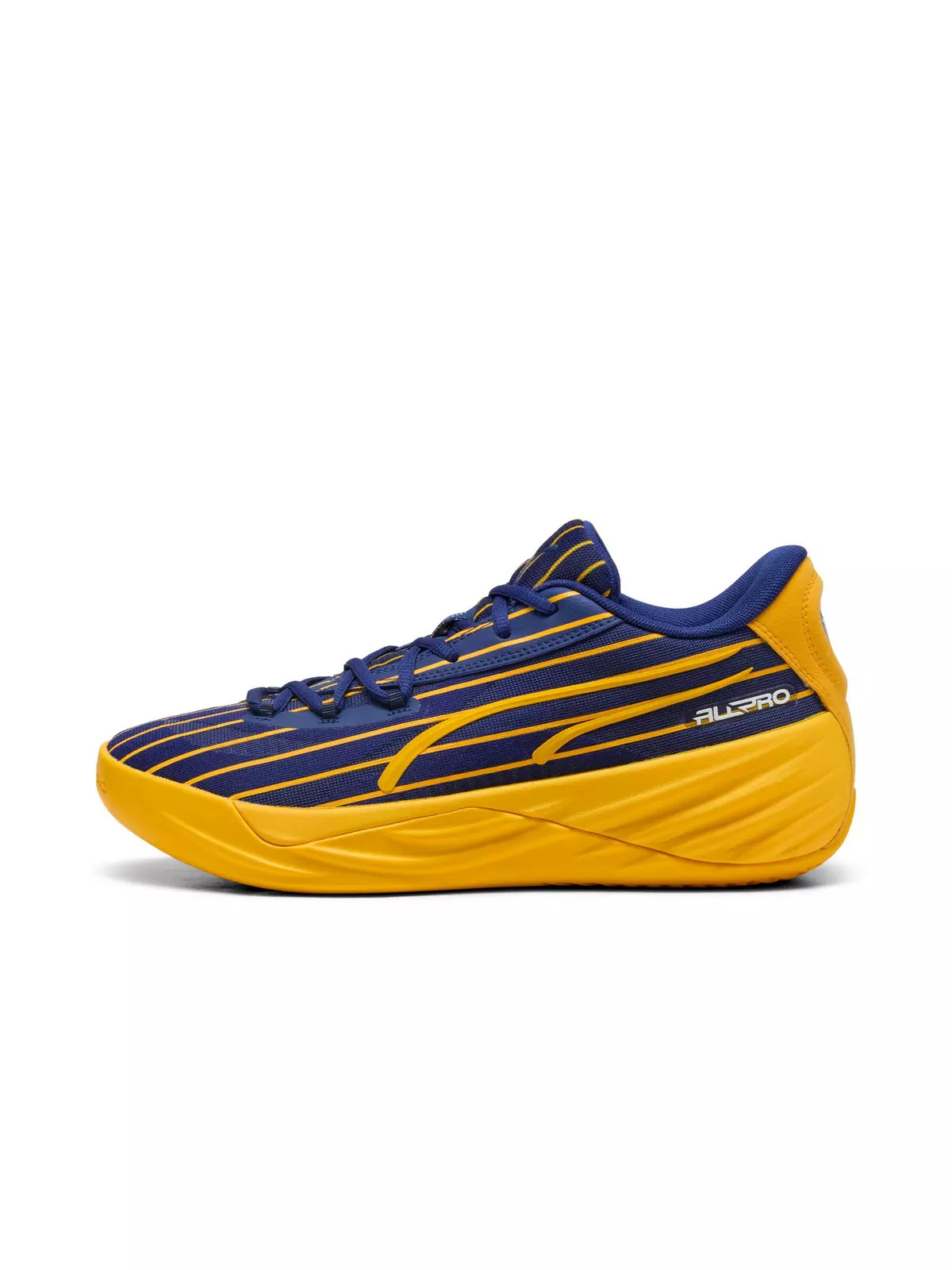 PUMA Tyrese Haliburton All-Pro NITRO Pinstripes "Elektro Blue/Sport Yellow" Men's Basketball Shoe - 2