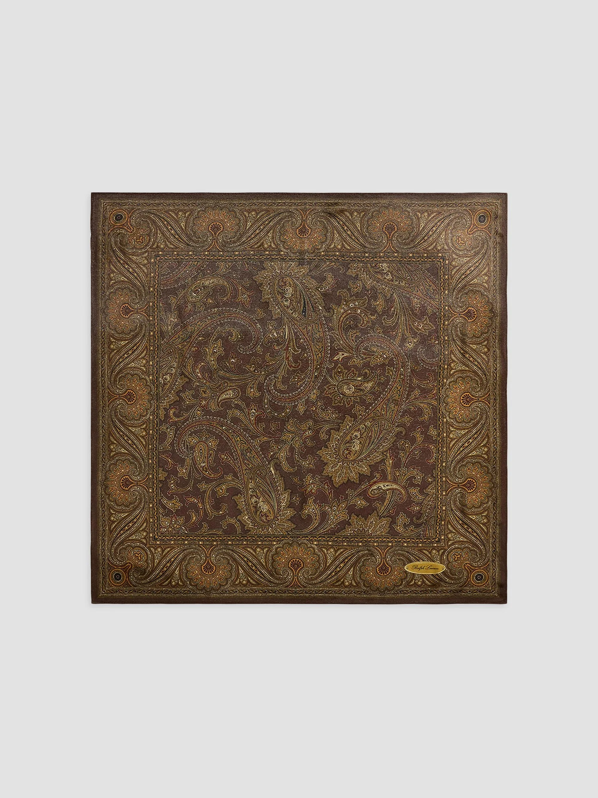 Women's Paisley Silk-Blend Square Scarf - Brown Multi - 1
