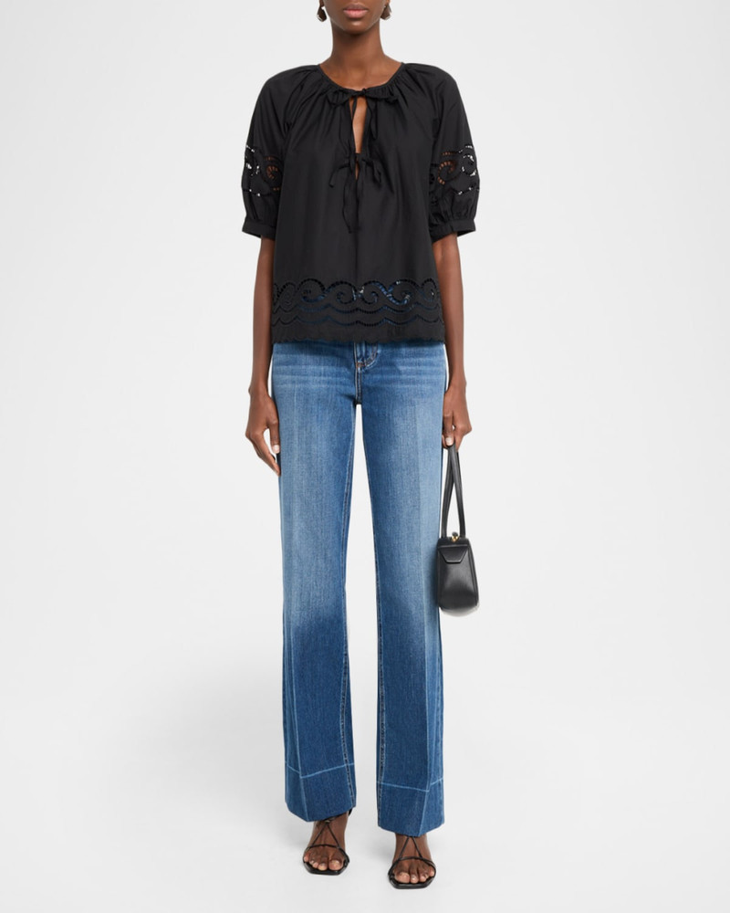 Rails Catalene Embroidered Short-Sleeve Blouse outlook