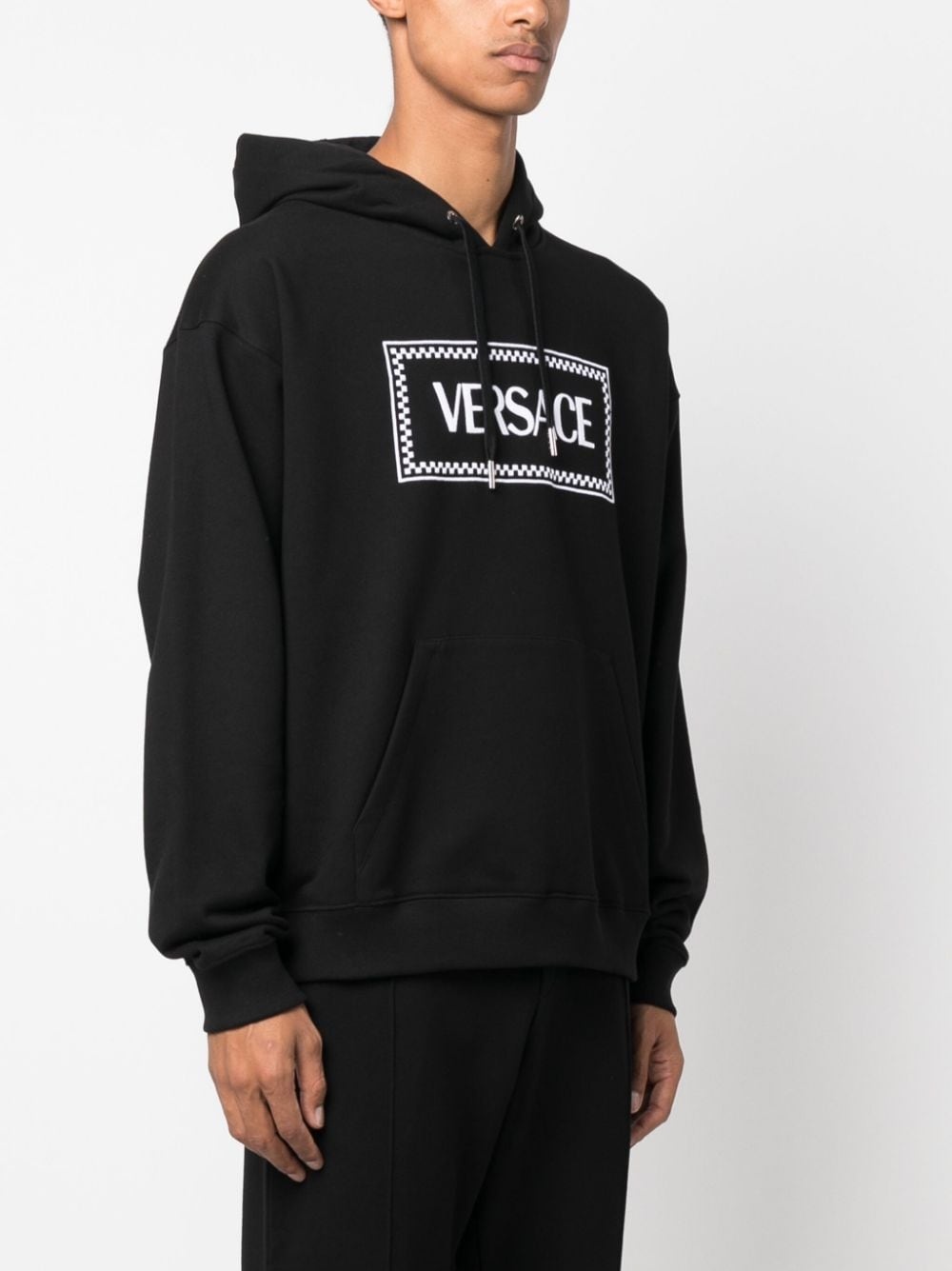 embroidered-90s Vintage logo hoodie - 3