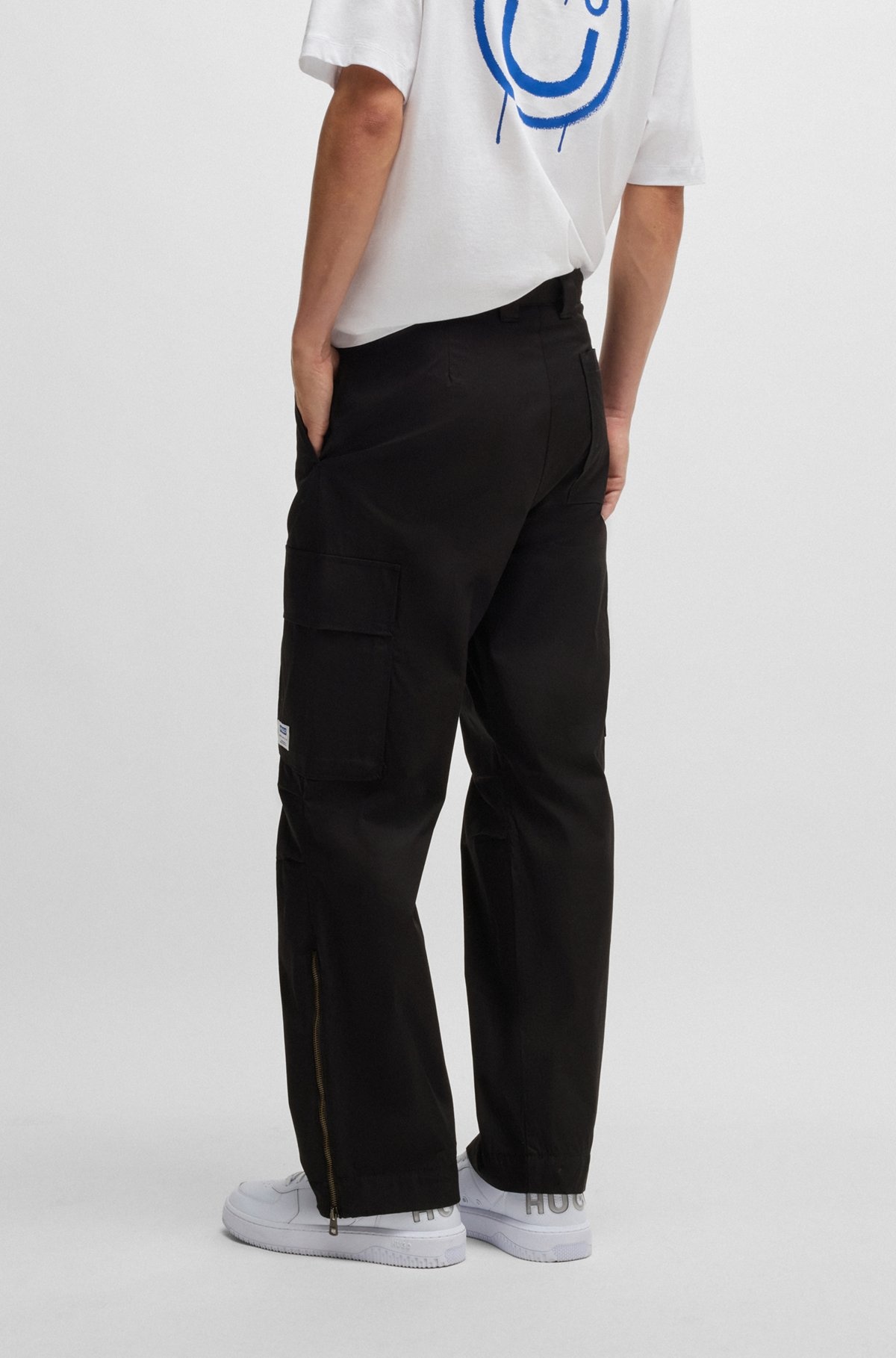 RELAXED-FIT CARGO TROUSERS IN COTTON - 4