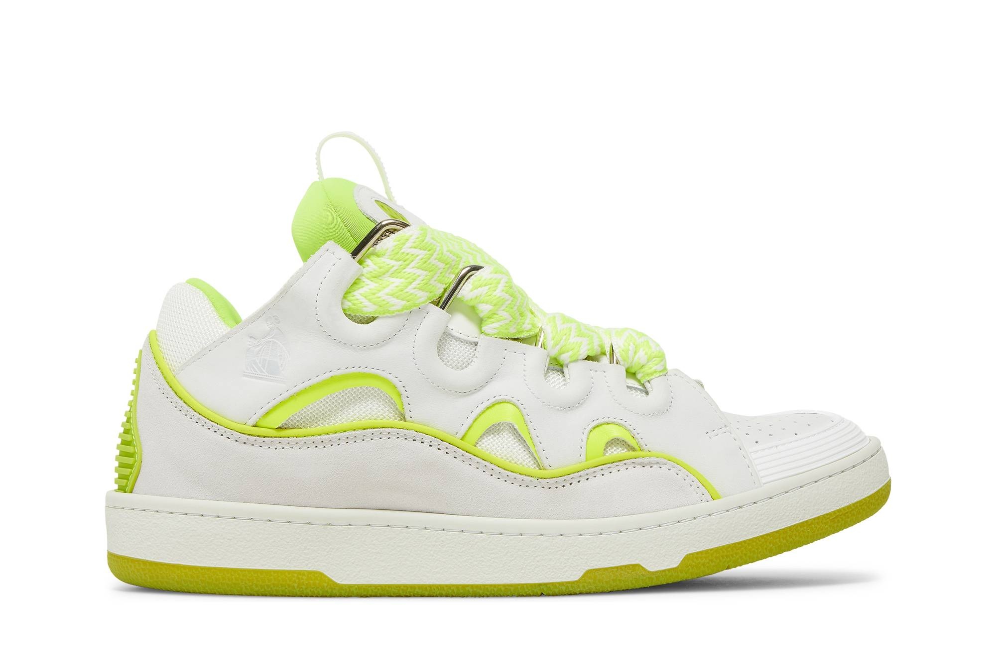 Lanvin Curb Sneakers 'White Fluo Yellow' - 1
