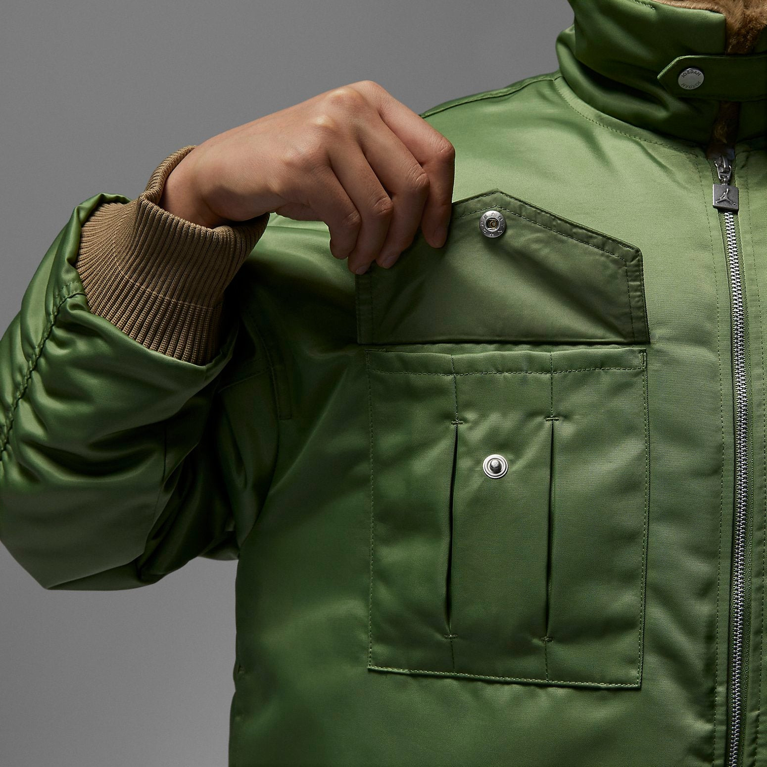 (WMNS) Air Jordan Renegade Jacket Asia Sizing 'Sky J Light Olive' FB5089-340 - 2