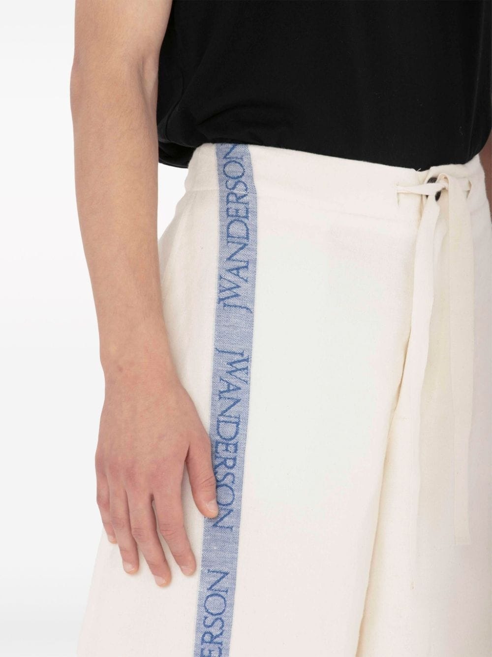 intarsia-logo wide-leg shorts - 5