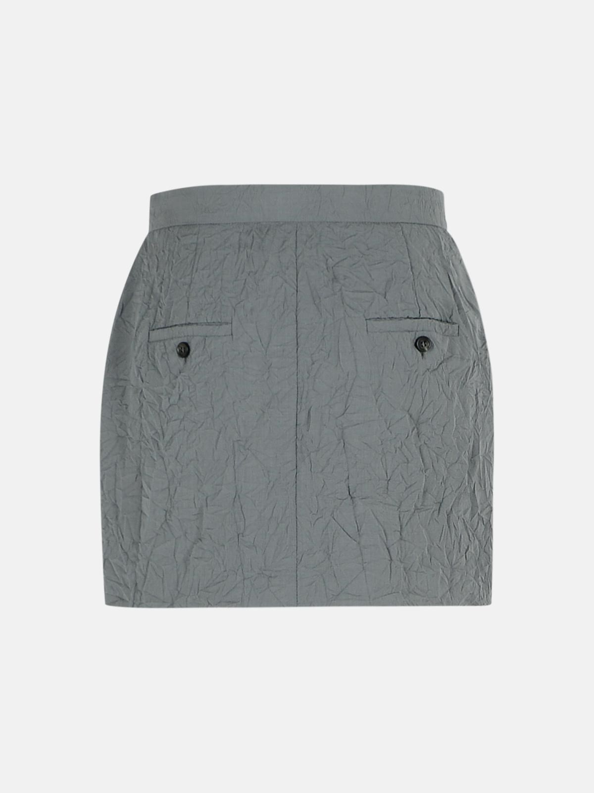 'ABATE' GREY VIRGIN WOOL SKIRT - 3
