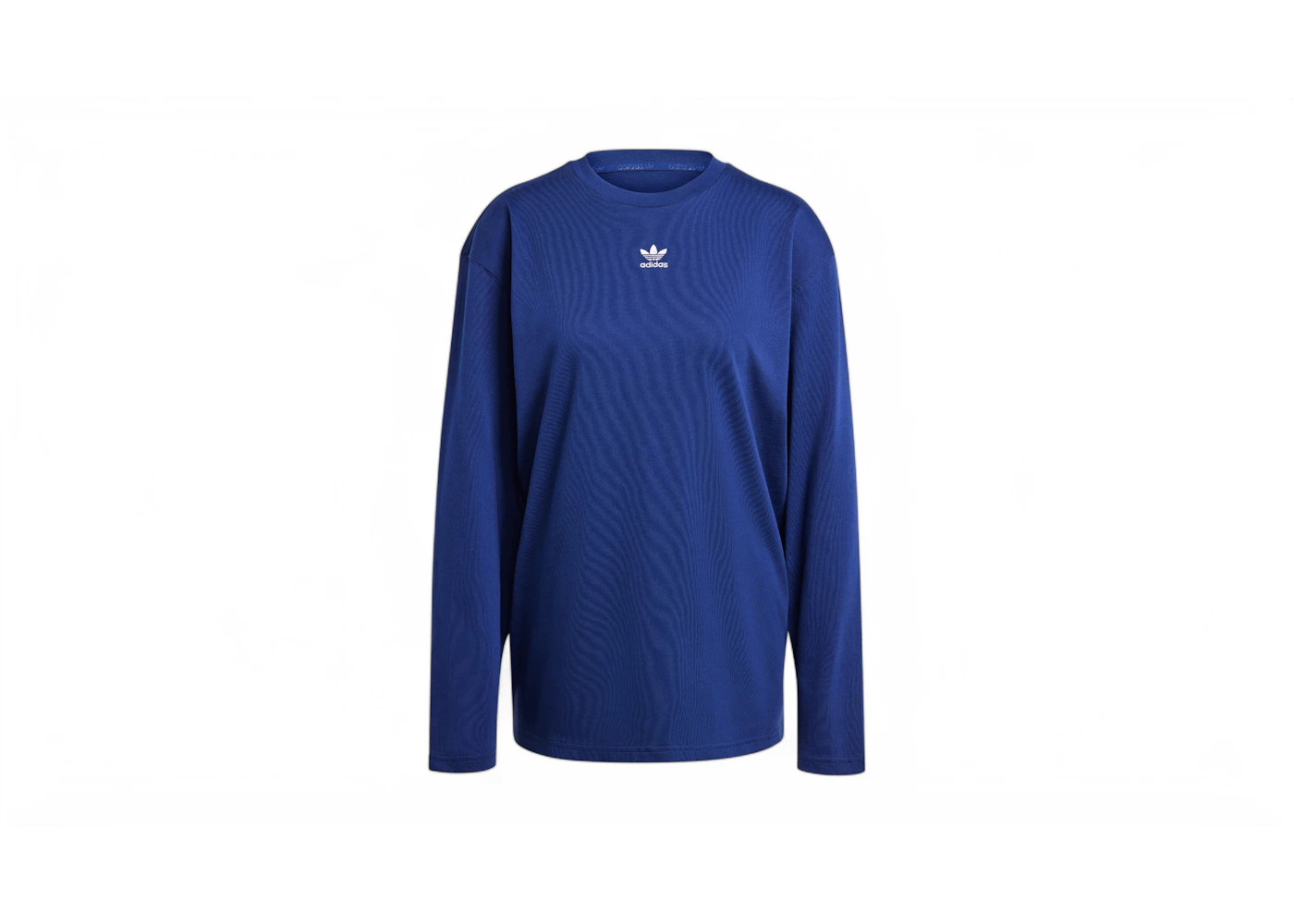 adidas Women's Essentials Long Sleeve Long-Sleeve Top Dark Blue - 1