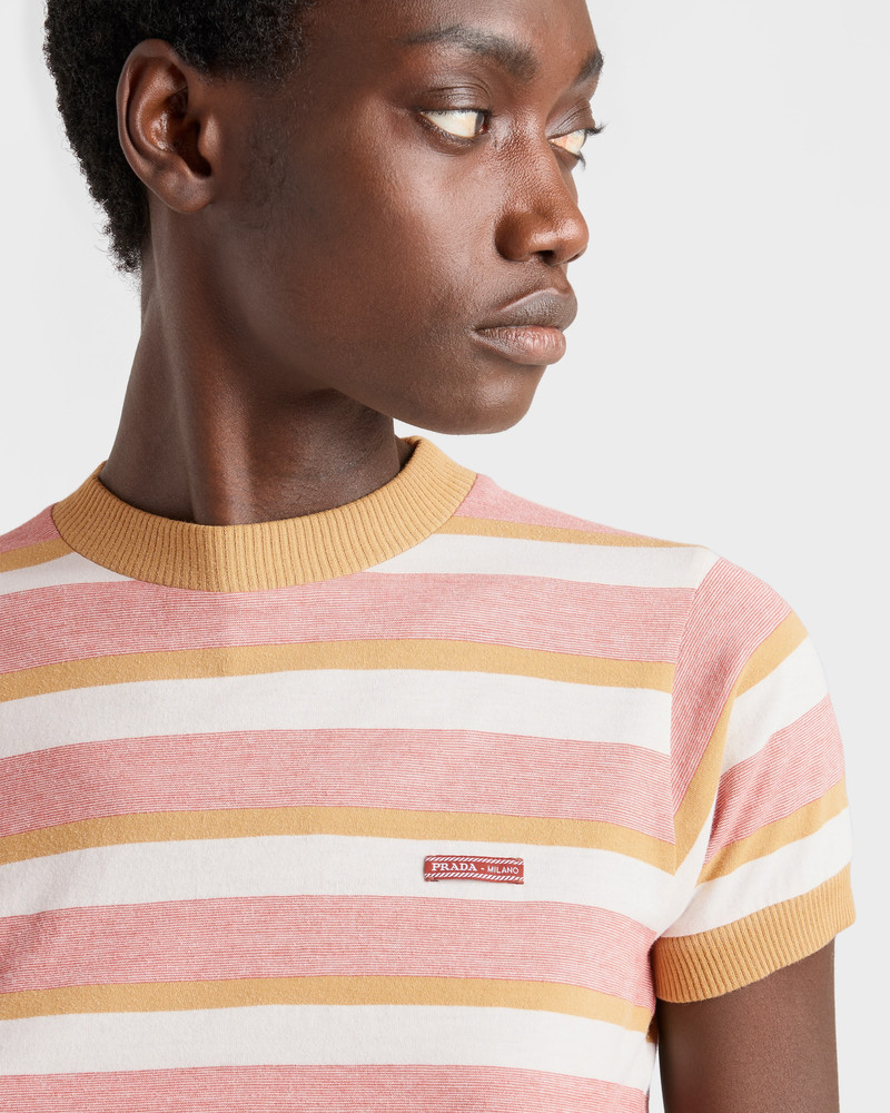 Bayadere stripe jersey T-shirt 4