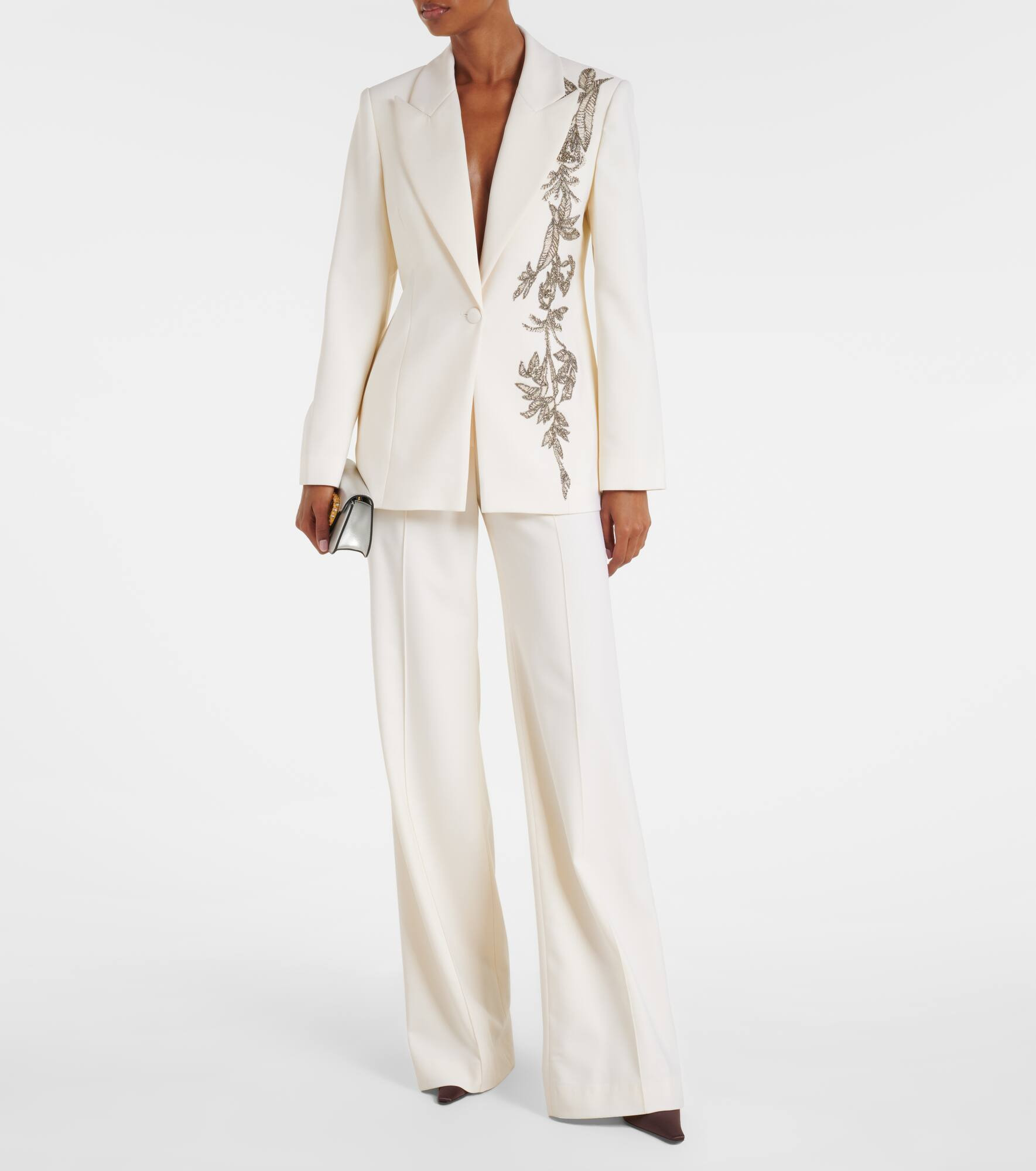 Lesia embellished wool-blend blazer - 2