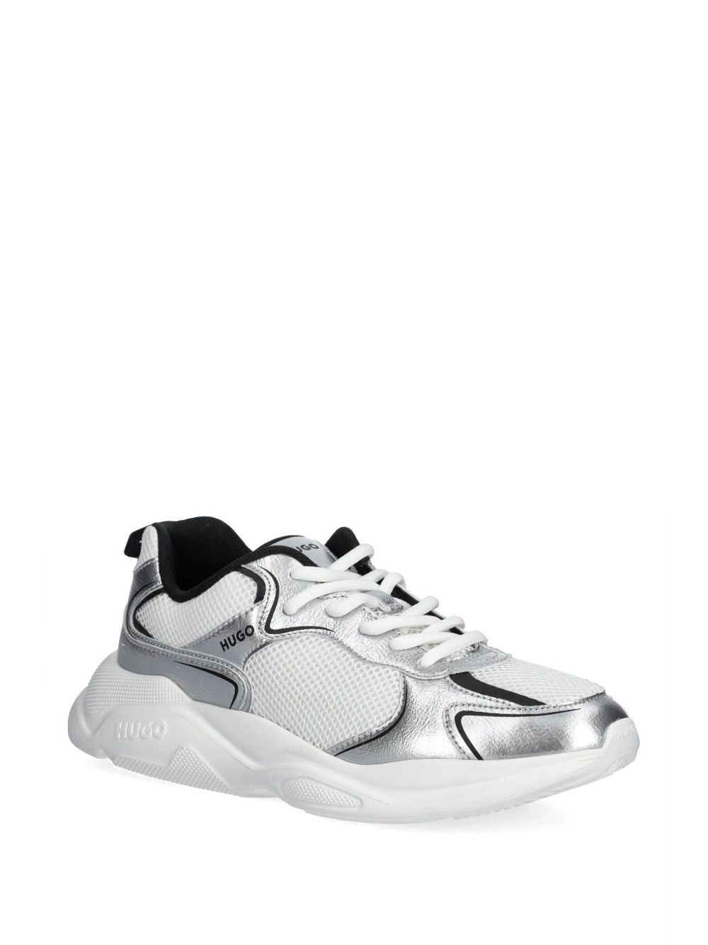 metallic-finish sneakers - 2
