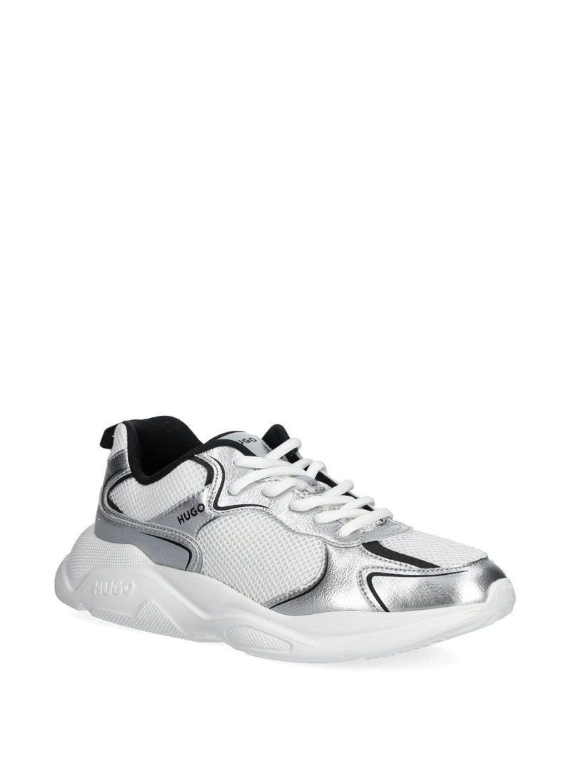 HUGO metallic-finish sneakers outlook