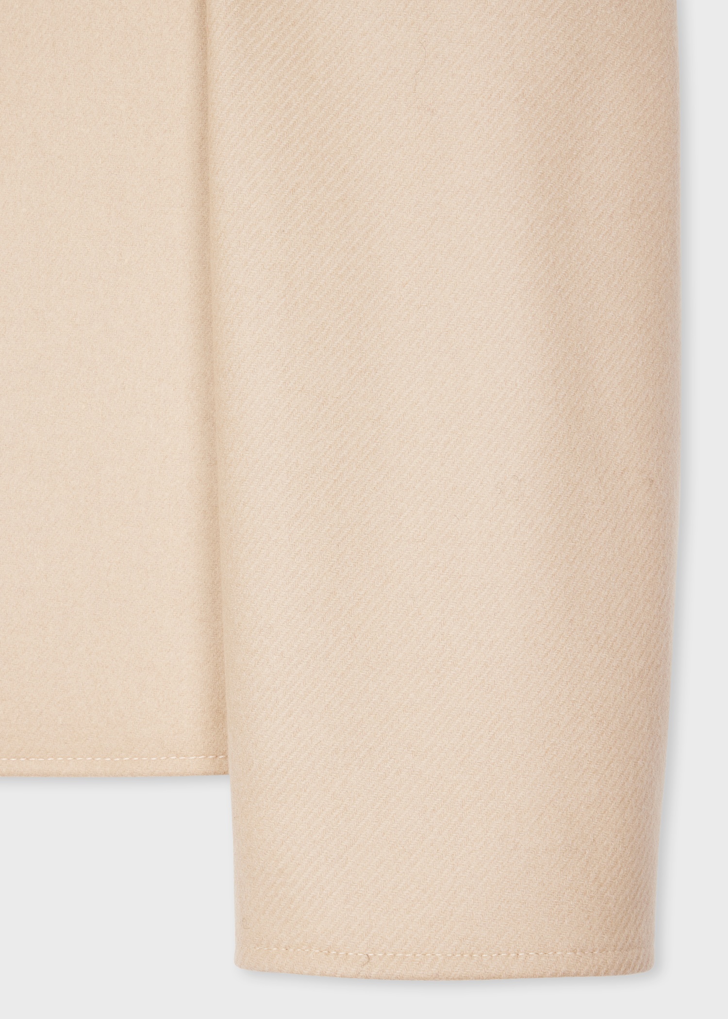 Women's Sand Wool-Cashmere Blend Cropped Cocoon Jacket - 2