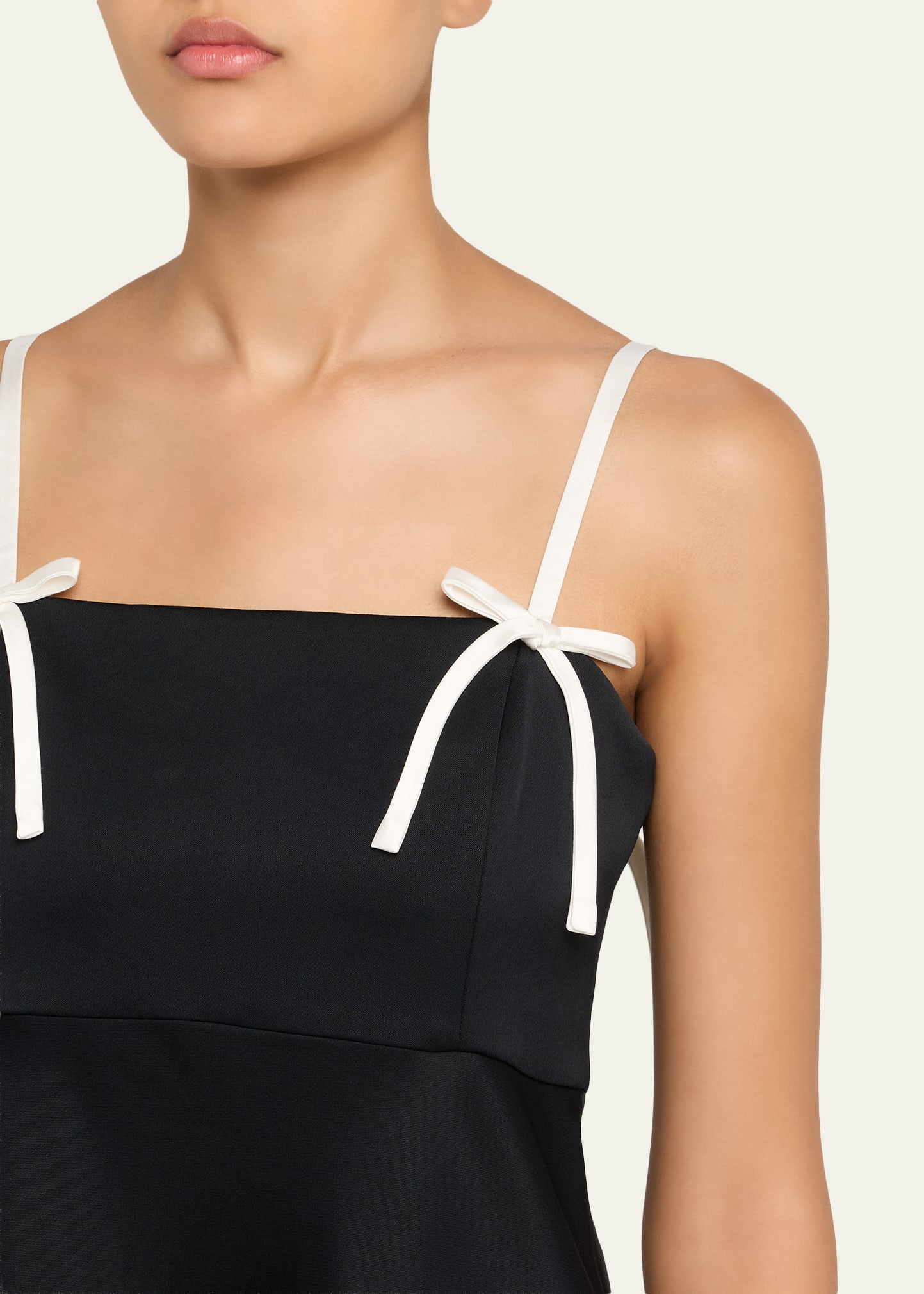 Morgan Babydoll Bow Detail Mini Dress - 5