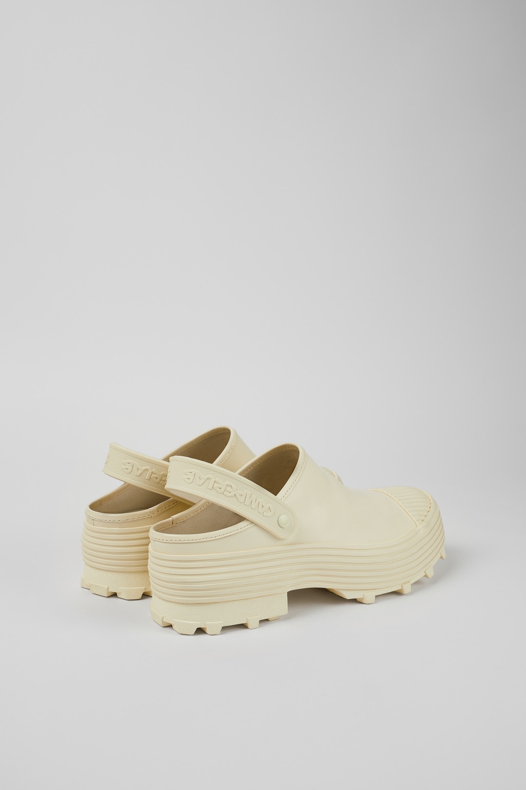White Leather Clog - 3