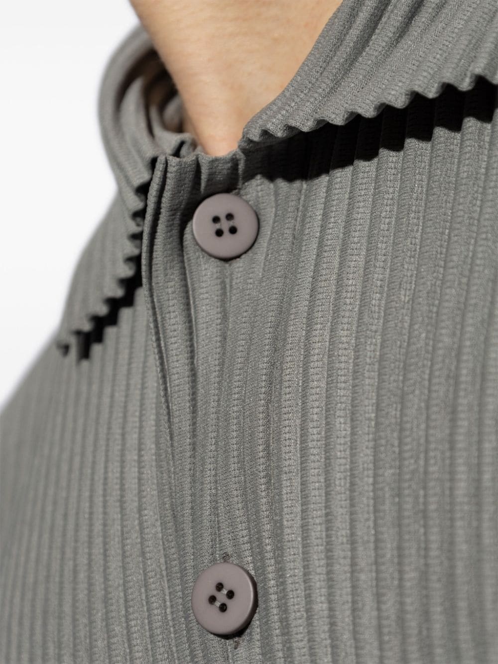 short-sleeve plissé polo shirt - 5