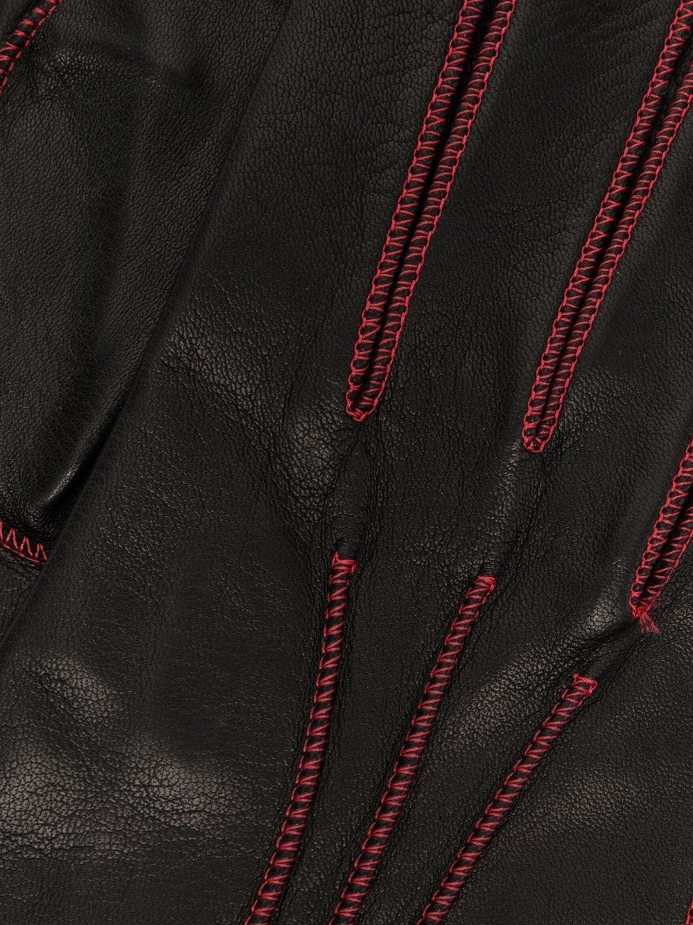 stitch-detail leather gloves - 2