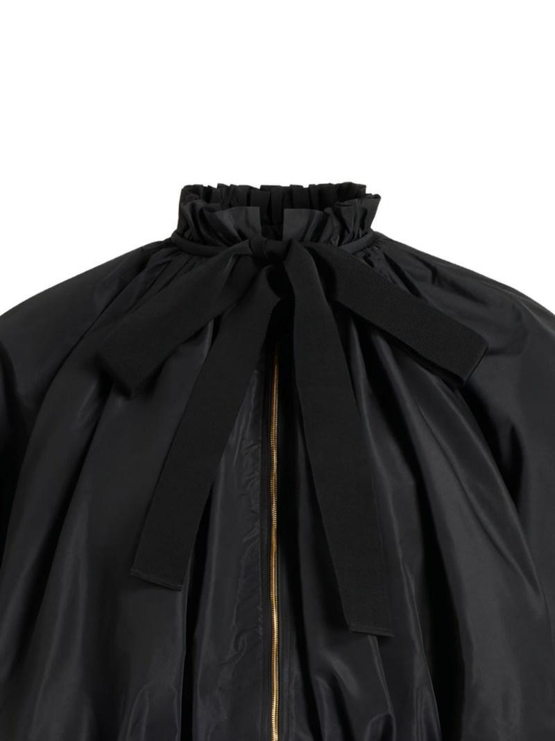 PATOU bow-detailed balloon-sleeve bomber jacket outlook