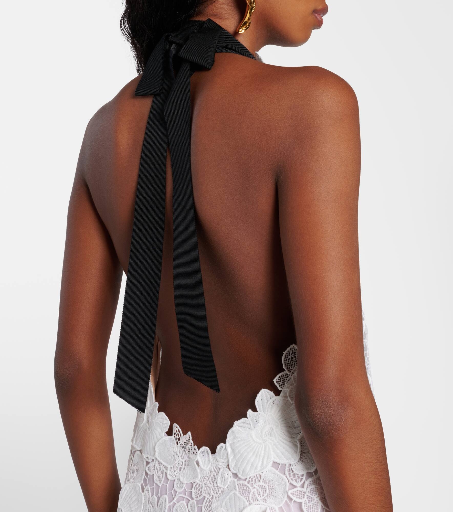 Floral guipure lace minidress - 5
