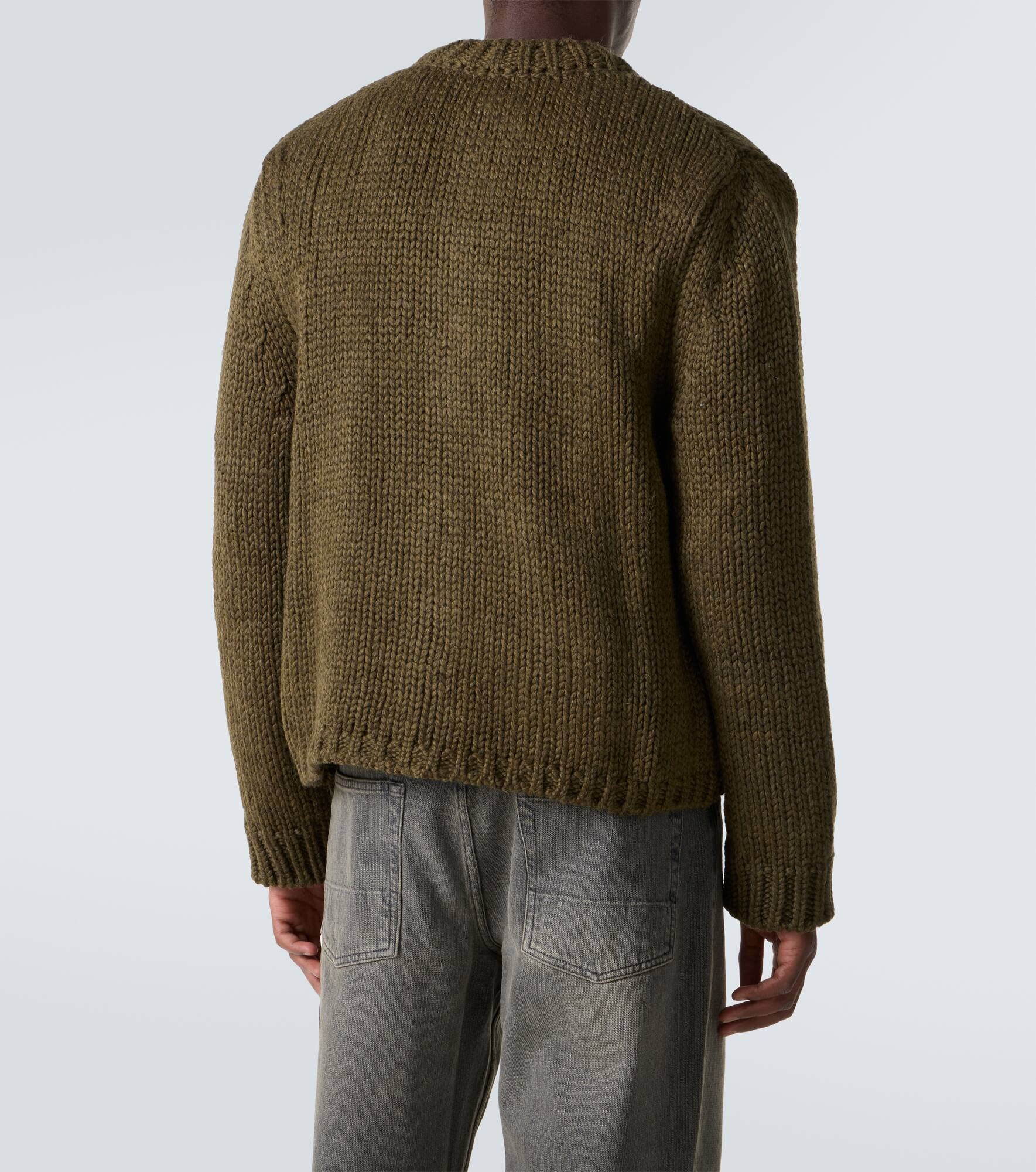 Over wool and alpaca cardigan - 4