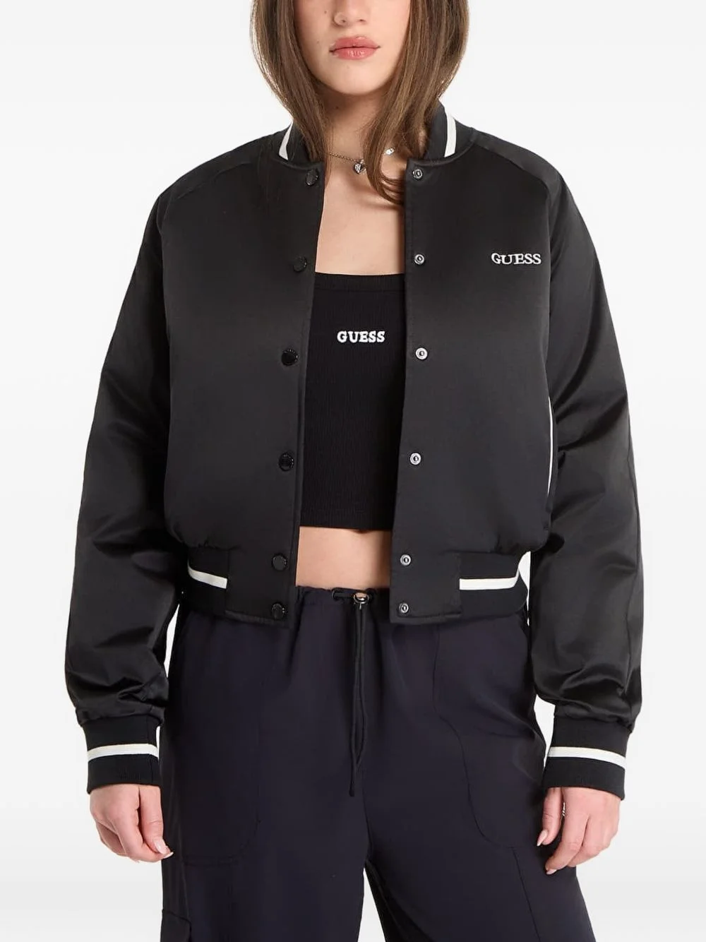 logo-print jacket - 1