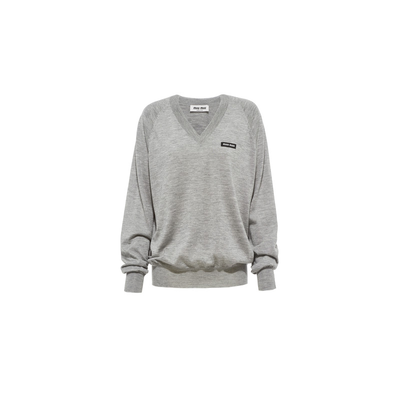 Cashmere and silk V-neck sweater 1