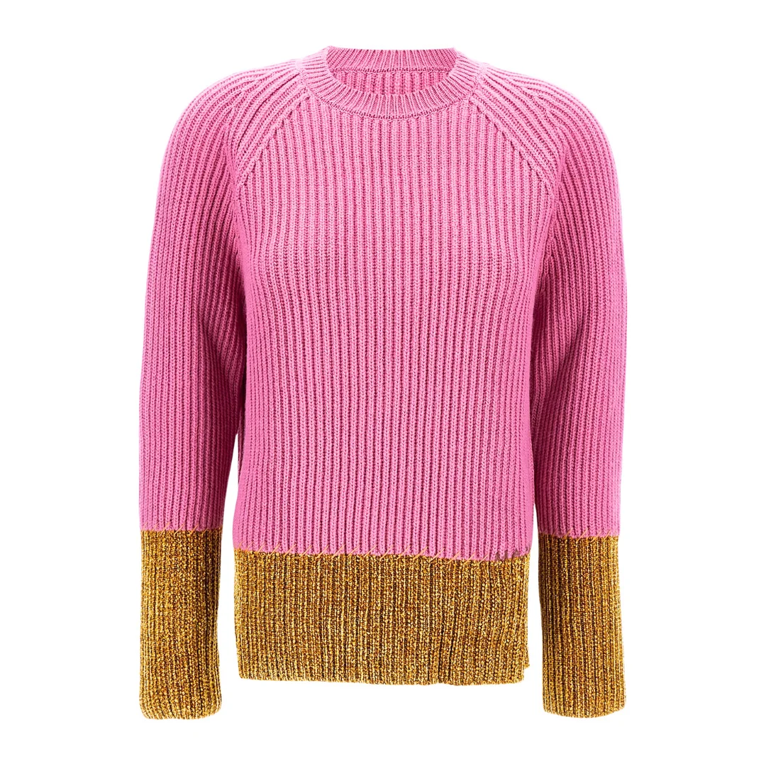 LS Crewneck Bicolor Sweater - 1