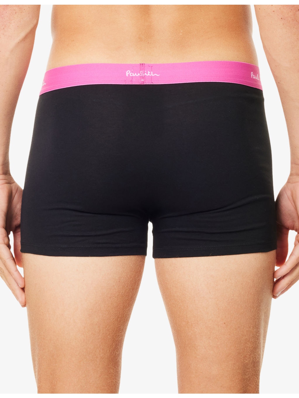 Branded-Waistband Pack of Three Cotton-Jersey Trunks - 3