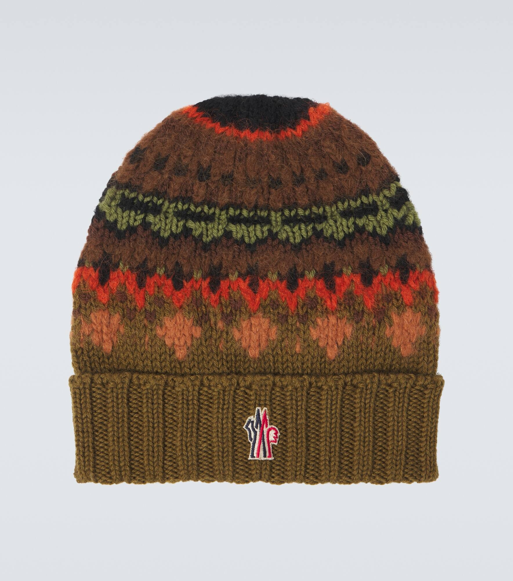 Intarsia wool-blend beanie - 1