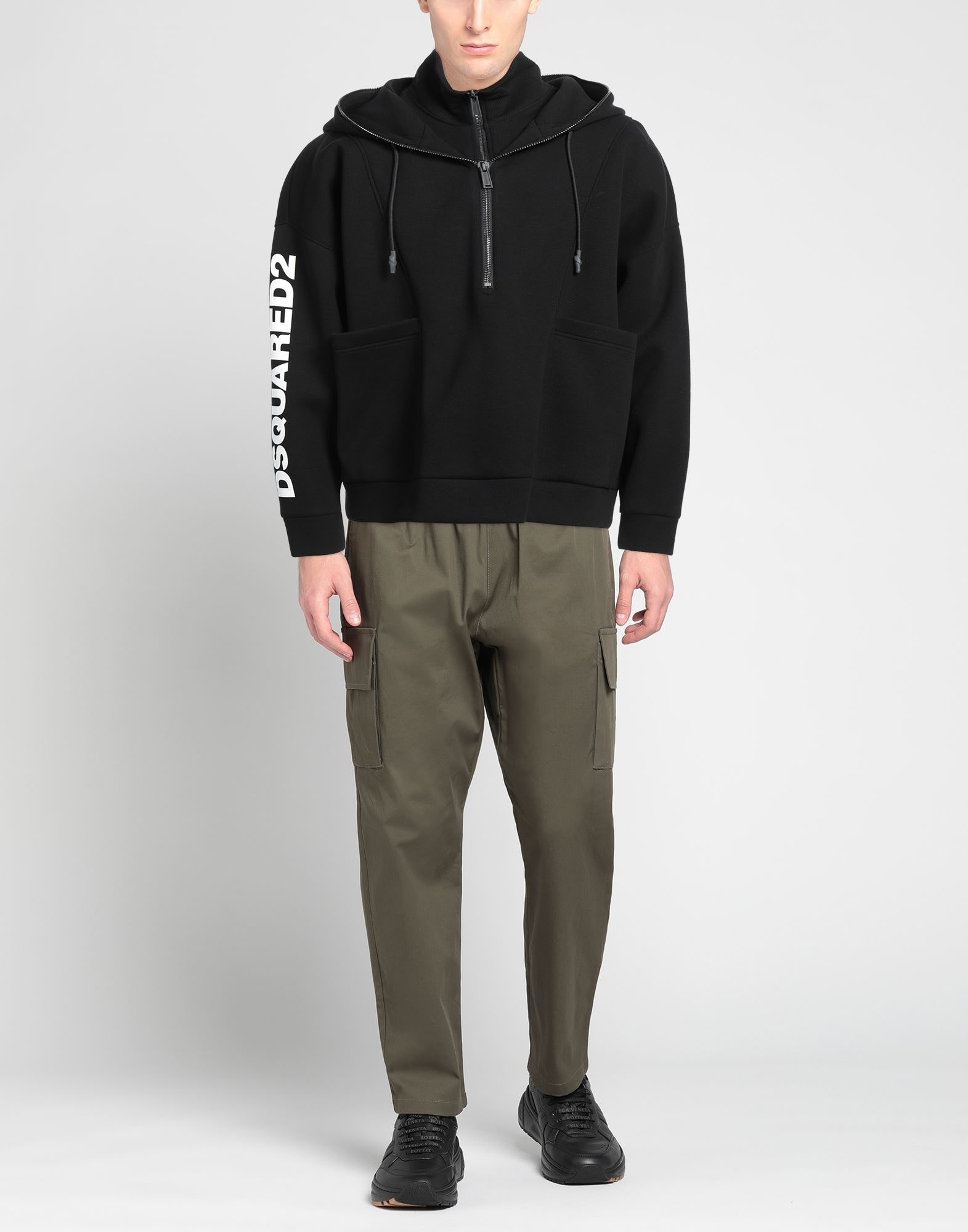 Black Men's Hooded Sweatshirt - 2