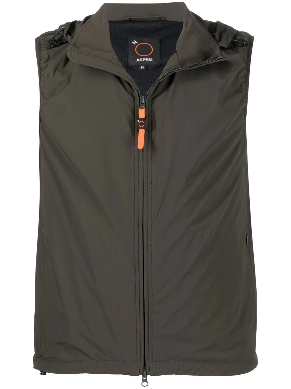 sleeveless zip-up hooded jacket - 1