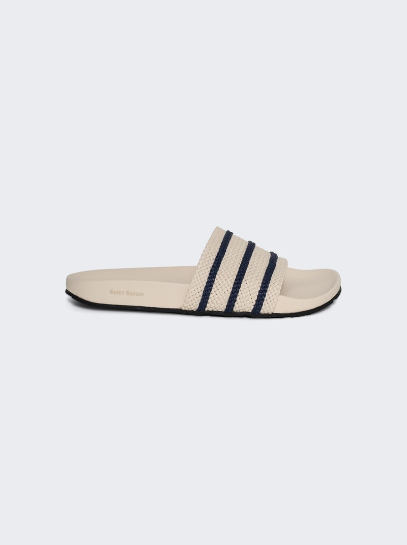 X Wales Bonner Adilette Sandals Wonder White And Indigo - 1