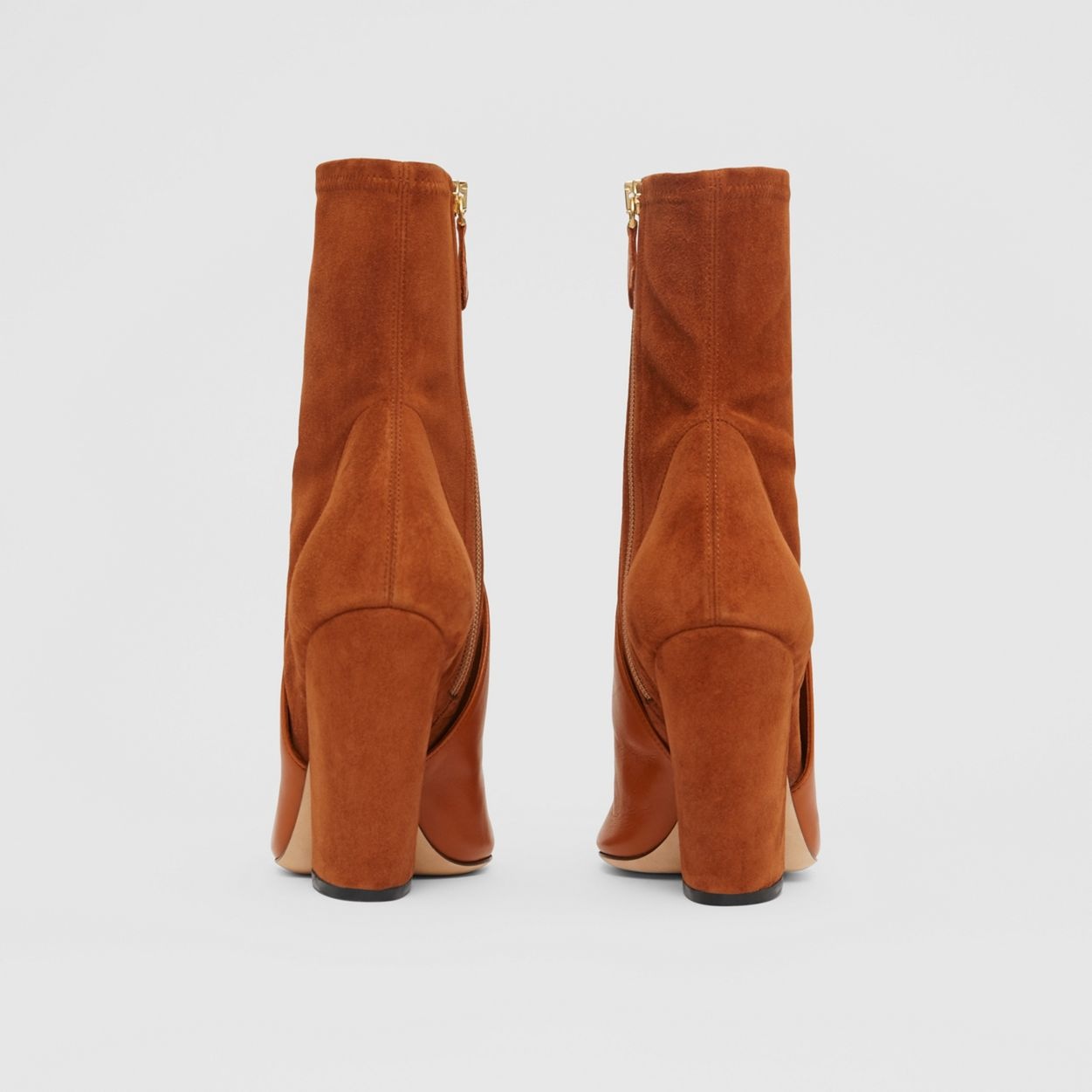 Panelled Suede and Lambskin Ankle Boots - 6