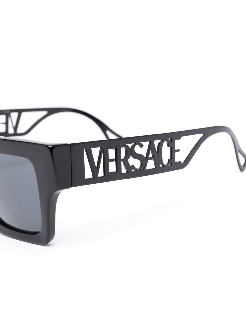 logo-arm square-frame sunglasses - 3