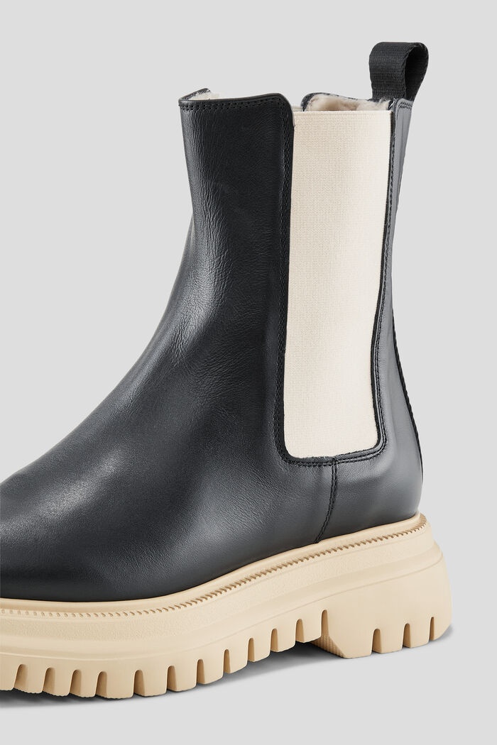 Graz Chelsea boots in Black/Beige - 4