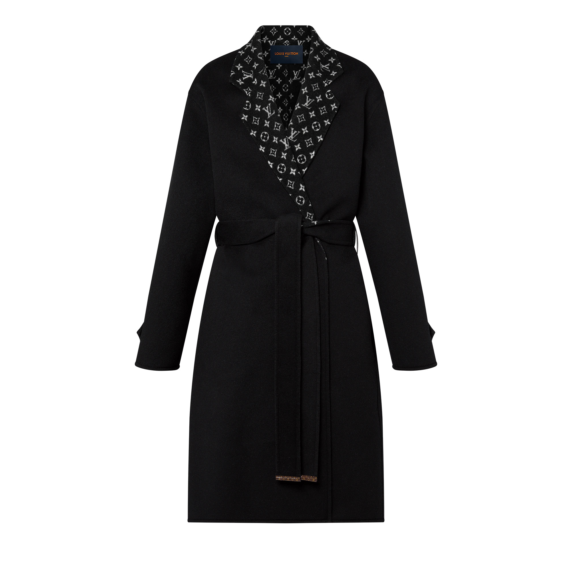 Lapel Collar Wrap Coat - 1