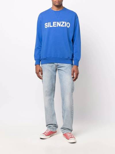 Aspesi Silenzio-print crew-neck sweatshirt outlook