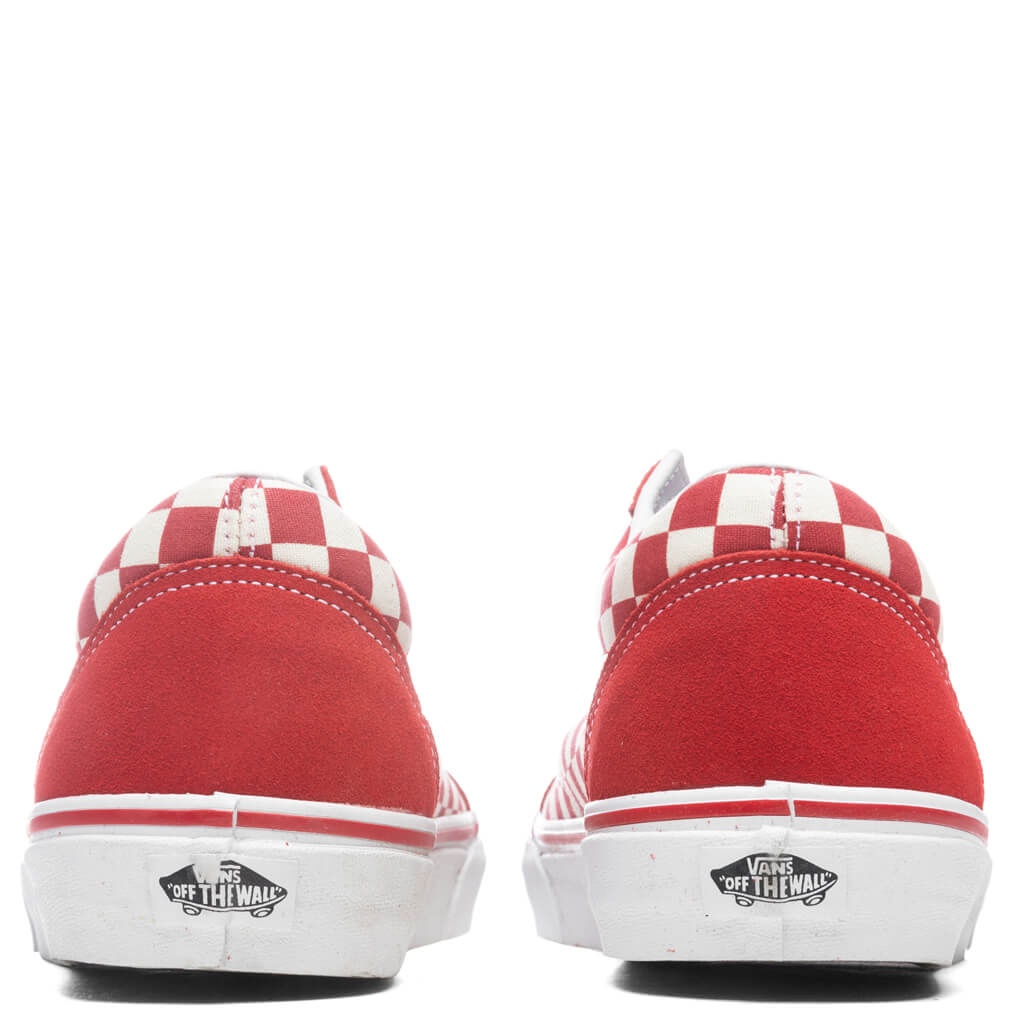 VANS OLD SKOOL PRIMARY CHECKBOARD - RED/WHITE - 4